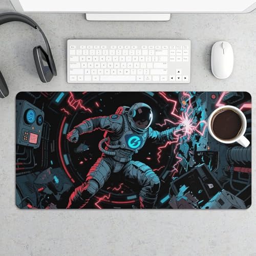 Alfombrilla Extendida Negra para Teclado y Mouse 24x12 in