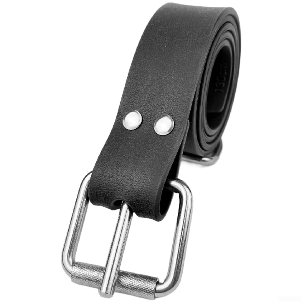 Ceinture de poids en silicone pour la plongée sous-marine et la plongée en apnée, ceinture de plongée réglable à dégagement rapide avec poignée antidérapante, matériel en acier inoxydable 304 (noir)