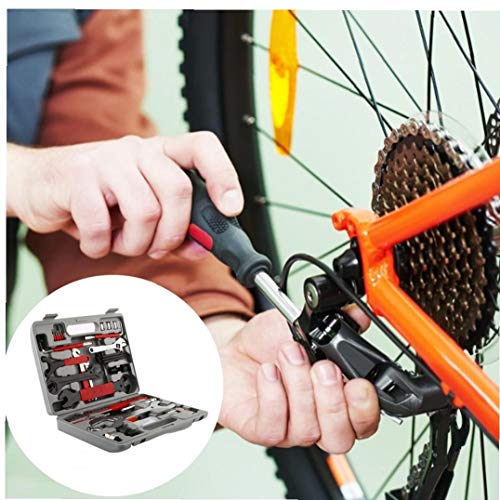 Bicycle Repair Kit Multifunction Tools Mechanic Maintenance Set for Mountain Road Bike Silver Bicycle Supplies - Image 3