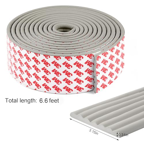 Image of Upgraded Baby Proofing Edge Guards 6.6 ft Protector with 3M Adhesive Double Sided Tape,Extra-Wide Soft NBR Rubber Foam Padding,Furniture Safety Corner Edge Bumper Guard-Grey