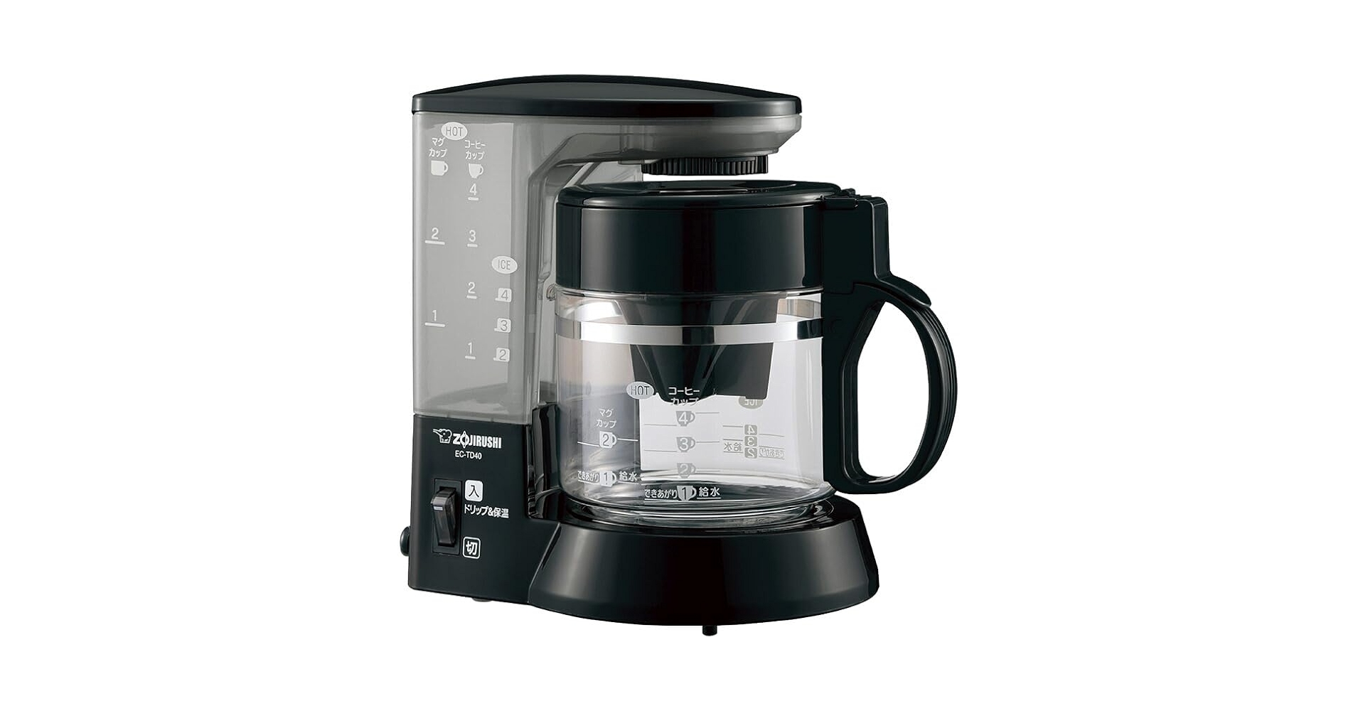 象印：ミル付コーヒーメーカー(ダークブラウン)/EC-CD40-TD コーヒーメーカー EC-CD40 TD（ダークブラウン） | 象印