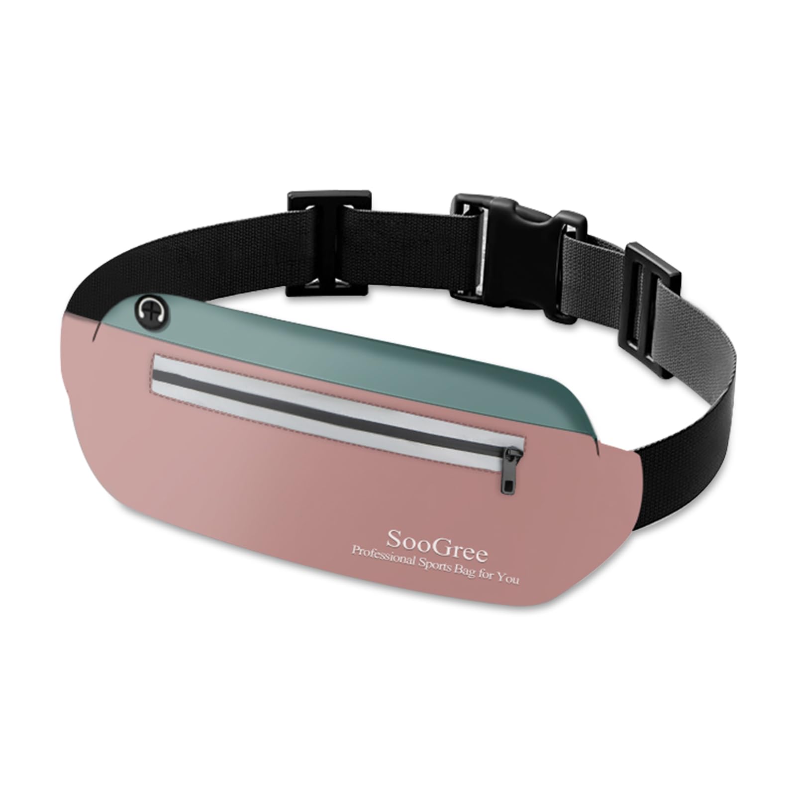 SooGree Running Waist Pack for Men Women, Lightweight Waterproof Sports Belt Bag, Phone Running Pouch, Night Reflective Fitness Storage Bag for