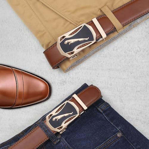 Image of ZORO Men's Vegan Leather Belt for Men, Formal /Casual,Autolock| Fit on up to 38 Inches Waist size (Free Size)