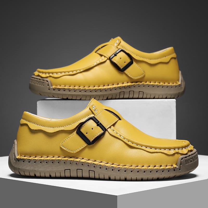 Women's Handmade Slip On Loafers Comfortable Round Toe Hand Stitching Soft Bottom Orthopedic Sneakers Casual Lightweight Non-Slip Driving Walking Flats Shoes - Image 7