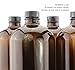 Cornucopia 32-Ounce Amber Kombucha Growler Bottles, 4-Pack, 1 Quart Boston Round Glass Bottles with 6 Polycone Phenolic Lids for Home Brewing