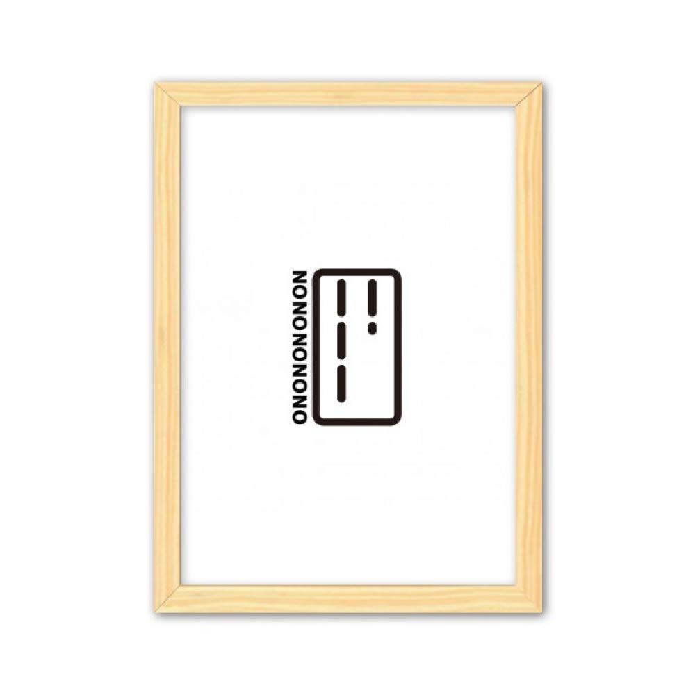 offbb Non-dotted Line Representation Morse Code Decorative Wooden Painting Home Decoration Picture Frame A4
