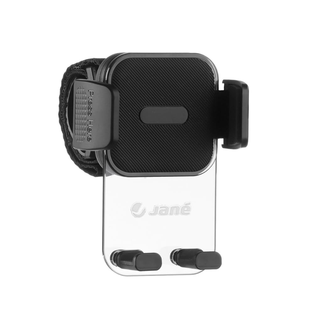 Jané Supporto Smartphone Universale per Passeggino, Rotazione 360°, Installazione Rapida, Stabile e Sicuro
