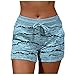 LoveLeiter Einfarbig Shorts Damen Sommer Kurze Hose mit Tasche Casual Kurze Hosen Mode Stretch Swesthose Hohe Taille Laufshorts Sportshorts Atmungsaktiv Sweatpants Aktive Freizeit Jogginghose