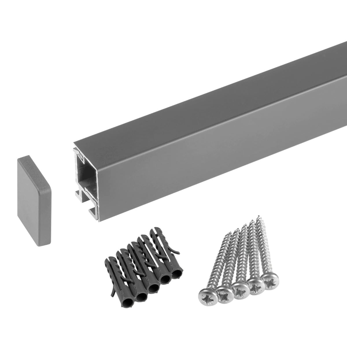 Kesseböhmer Linero style Küchenreling Edelstahloptik 1200 x 22 x 29 mm Aluminium Relingsystem von SOTECH