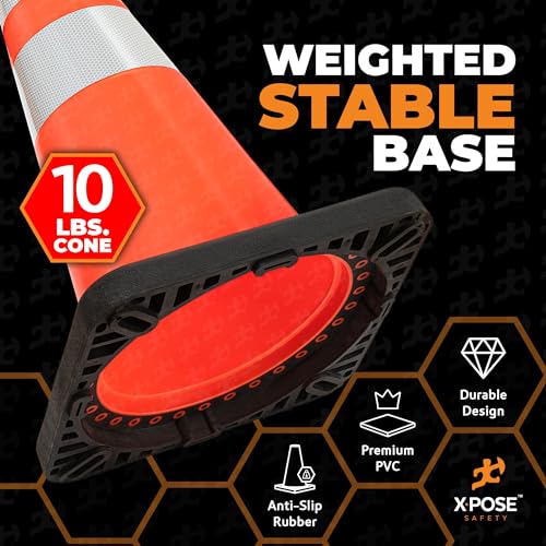Image of Xpose Safety 28 Inch Orange Traffic Cones