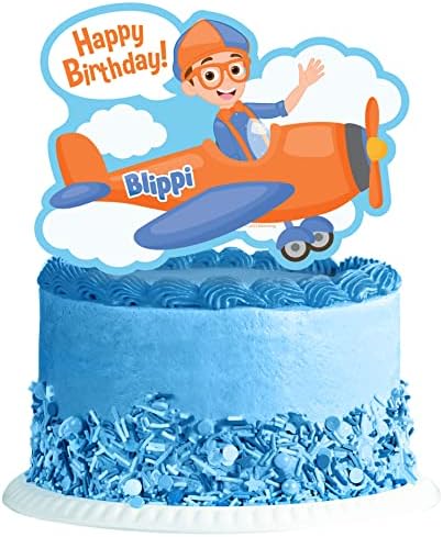Treasures Gifted Blippi Vehicle Cake Topper - Blippi Cake Decorations - Blippi Dessert Topper - Blippi Cake Picks - Blippi Birthday Party Supplies
