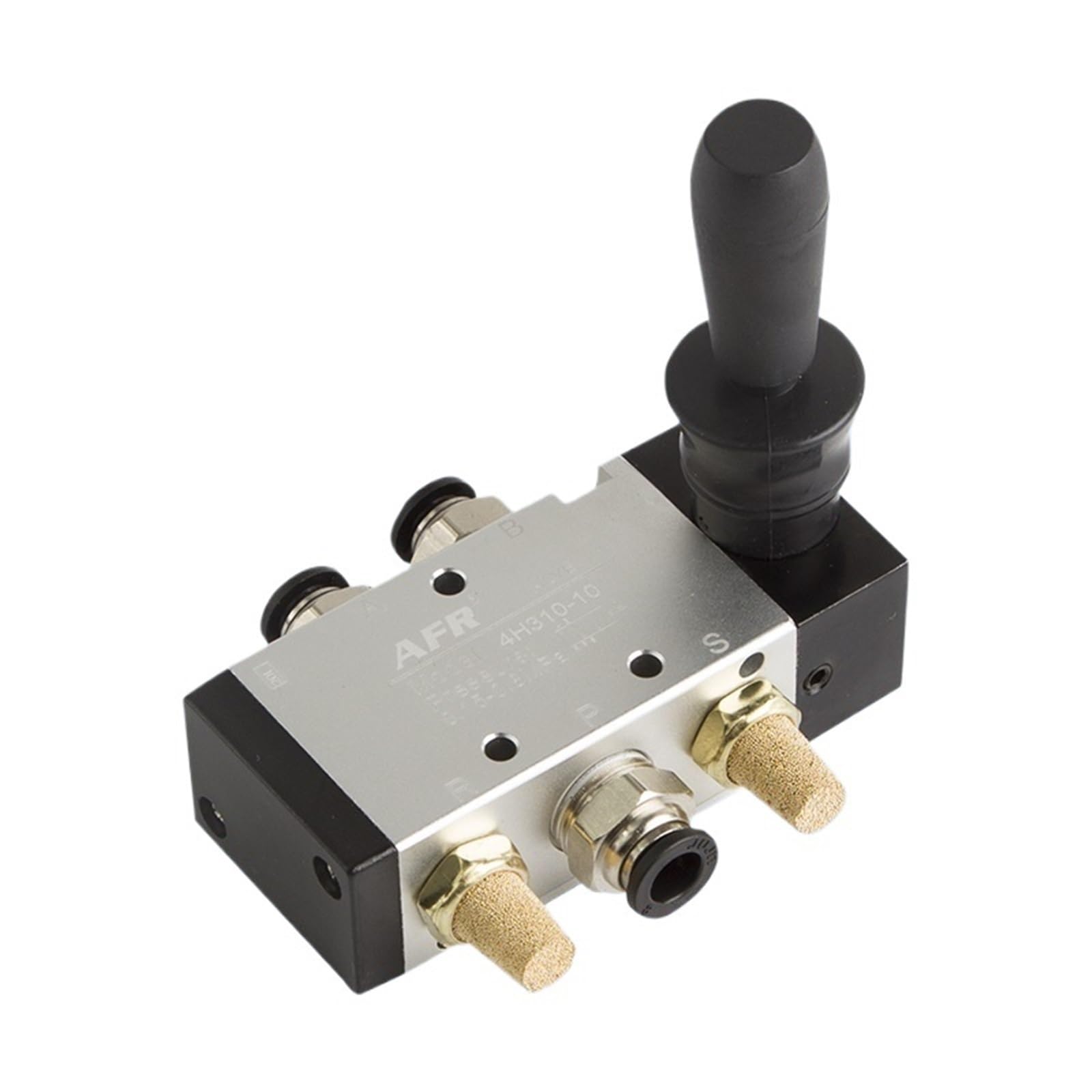 4H210-08 1/4 "4H310-10 Valvola manuale pneumatica a 2 posizioni a 5 porte Valvola di controllo pneumatica Valvola di controllo azionata a leva manuale a 5/2 vie | Valvola di controllo pneumatica (4H310-10, With-10mm-Fitting)