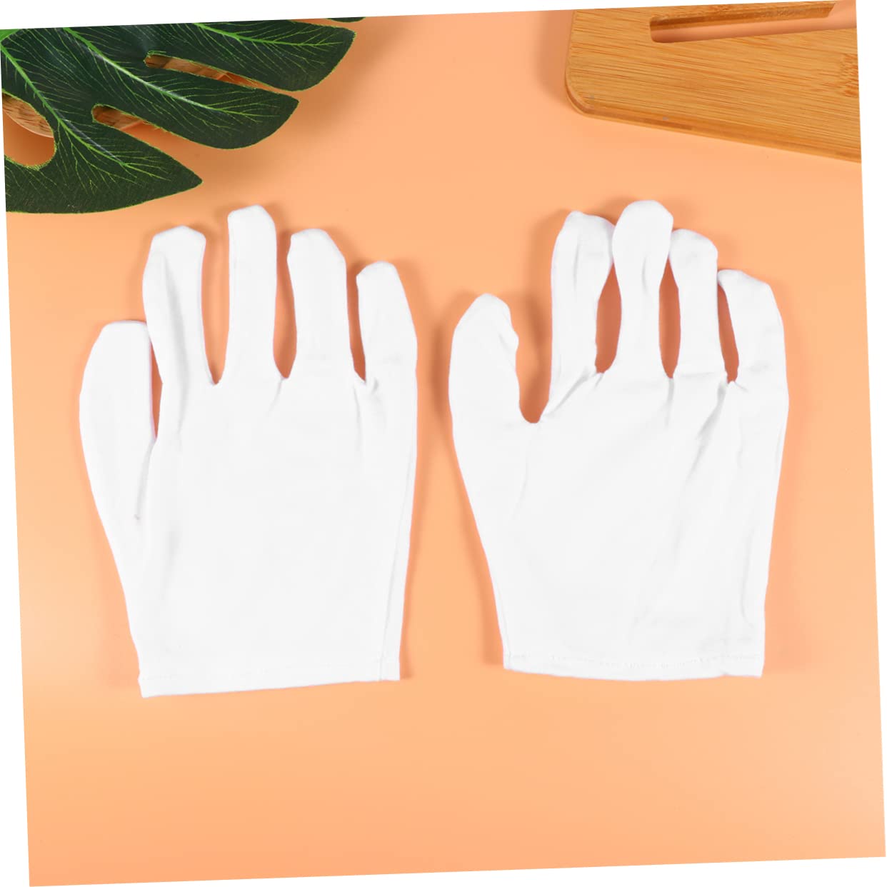 FOYTOKI White Moisturizing Spa Gloves Exfoliating Mitts for Hand Moisturizing Care