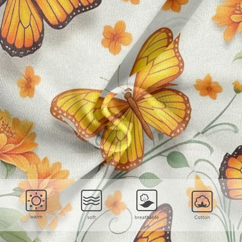 Toddler Panties, Butterflies Orange Yellow Cotton Underwear for Girls, 2T–8 Years3