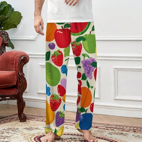 Mushroom Print PJ Pajama Pants for Men Women Comfort Fit Lounge Pants Sleepwear with Pockets3