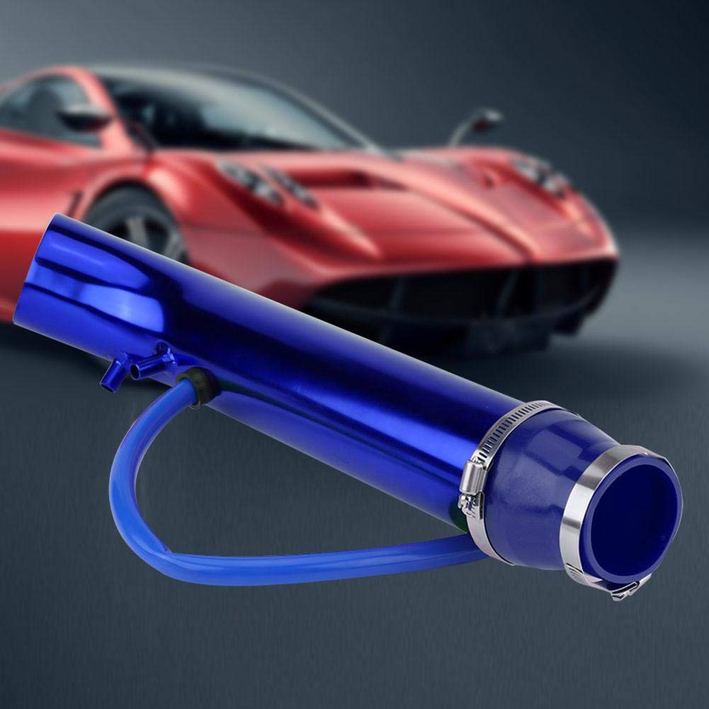 OUKENS Tubo di aspirazione dell'aria fredda, universale 76 mm Kit di tubi per filtri di aspirazione in alluminio per autoveicoli Per sistemi di aspirazione modificati per veicoli(blu)