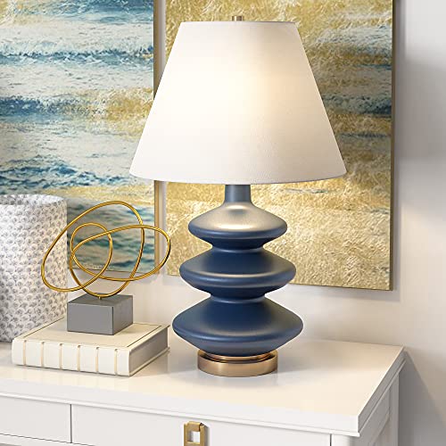 Lámpara de Mesa Moderna Azul 26 pulgadas con Pantalla de Tela miniatura 5
