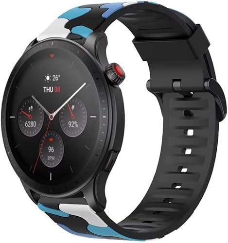 Correa deportiva compatible con Huami Amazfit Gtr 4Gtr 3 ProGtr 3Gtr 2eGtr 2Gtr 1850in Smartwatch 0866in correa de repuesto de silicona de camuflaje
