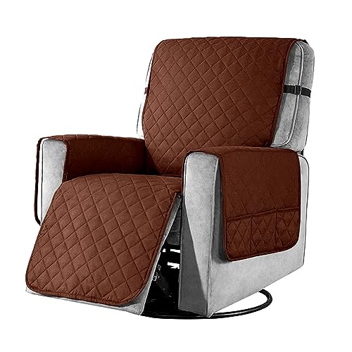 Recliner Chair Cover Pad with 6 Side Pockets