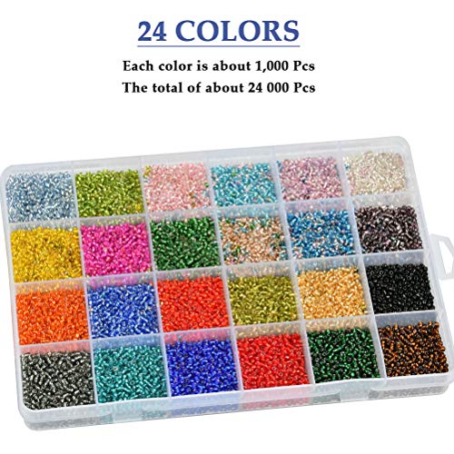 POKIENE 24000 Pezzi di Perle Colorate, Perle di