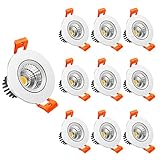 LightingWill 3W CRI80 LEDダウンライト 調光機能付き 10-Pack Dimmable HK-DXB-X3WD