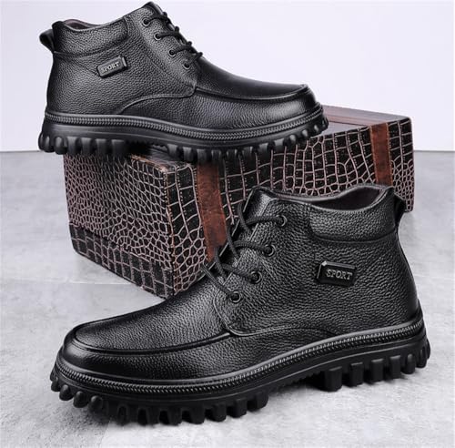 Mens Casual Dress Shoes Mens High Top Dress Sneakers Leather Shoes Business Casual Shoes Men Brown Shoes4