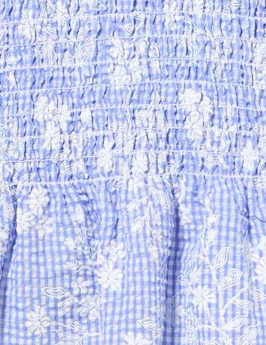 Image of Speechless Girls' Floral Short Sleeve Ruffle Hem Smocked Top