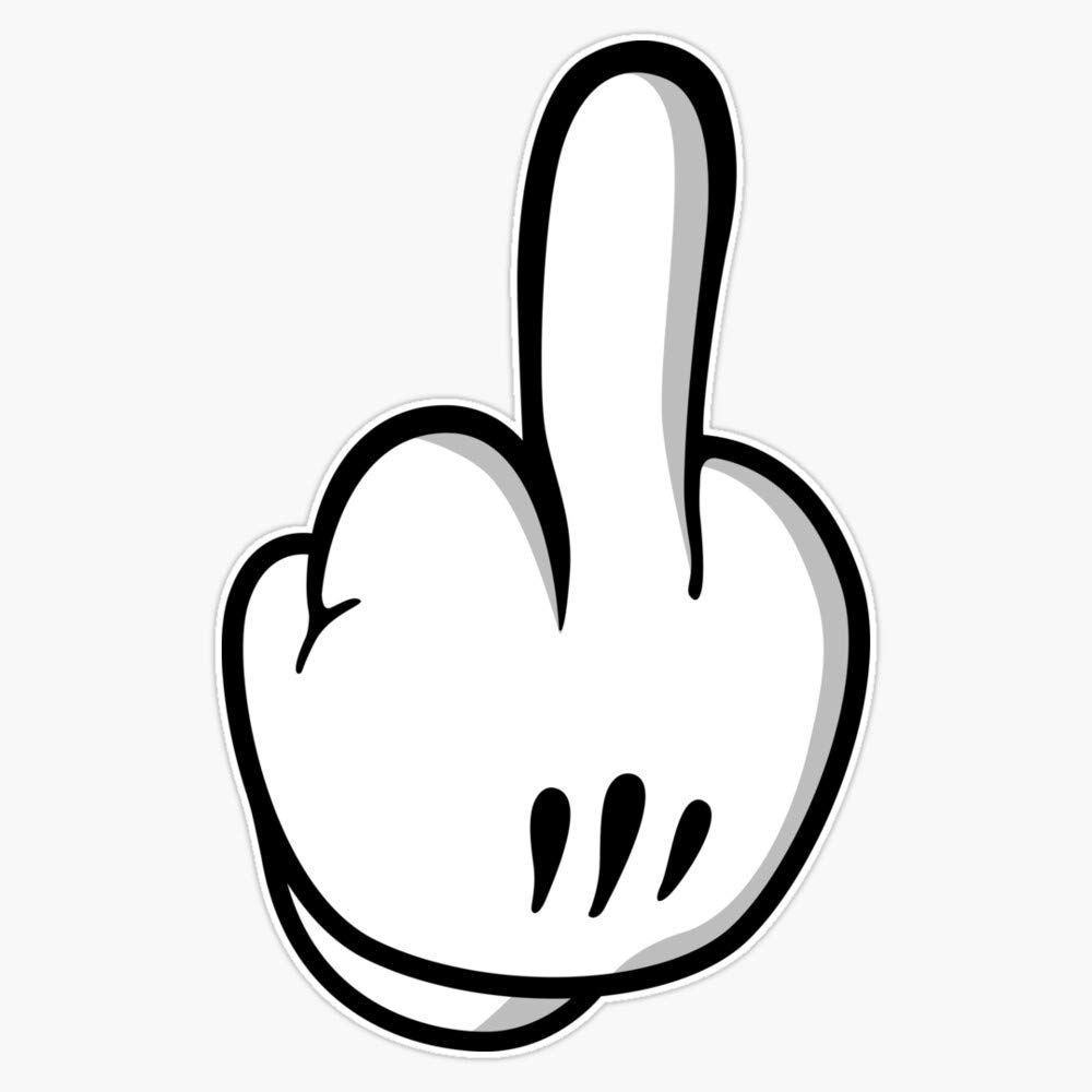 Finger Hand Vinyl Waterproof Sticker Decal Car Laptop Wall Window Bumper Sticker 5