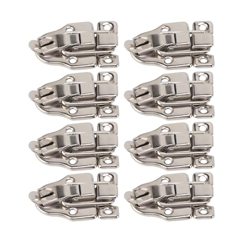 Tool Box Latch, Box Latch Vintage Duckbilled Cabinet Latches Catch with 32pcs Screws Duckbilled Box Hasp Lock Latches for Wood Boxes for Beauty Salon