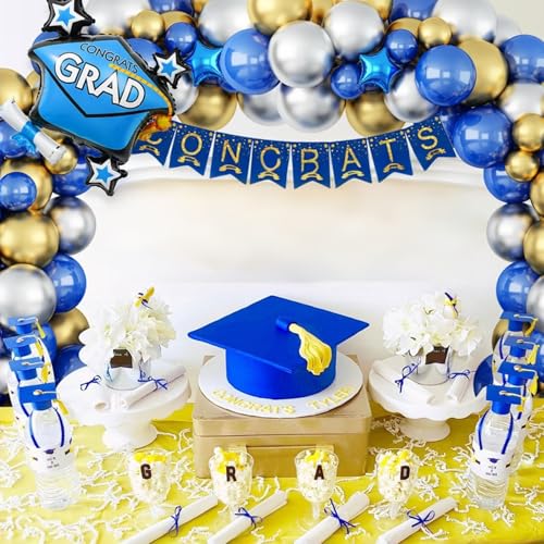 Save 20% on Blue Silver Graduation Balloon Arch Kit - Image 7