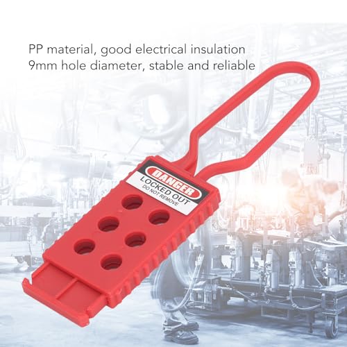 Image of Lock Out Tag Out Hasp for Maintenance Tagout Shutdown, 3PCS Jaw Diameter Stainless Steel Lockout Hasp with 6 Holes Lockout Tagout Hasp for Shutdown Maintenance