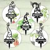RealSteel, Garden Gnomes Metal Plant Labels, Vegetable, Herb Markers, Outdoors (Carrots)
