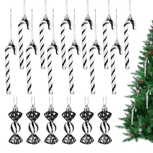 18 Stück Zuckerstangen Weihnachtsbaum Deko Christbaumschmuck...