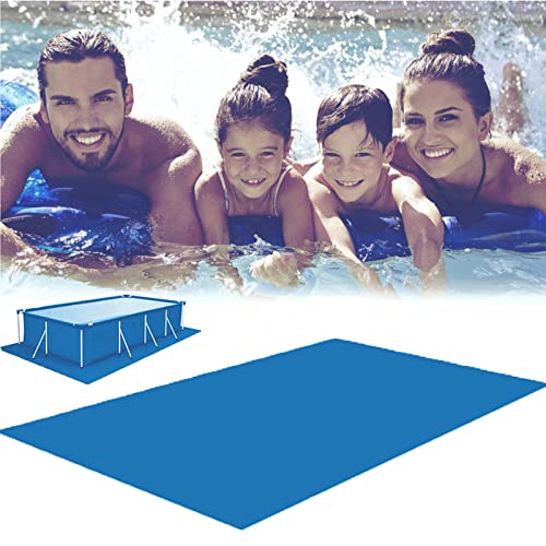Pool Bodentuch, Rechteckige Poolmatte, Pool Bodenfolien, 290 X 210cm Schwimmbecken Matte Pool Bodenplane, Aufblasbarer Poolschutz Faltbare Matte, Faltbarer Wasserdichter Bodentuch Pool Bodenschutz