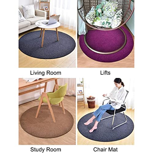 Non Slip Round Office Chair Mat，Heavy Duty Scratch-Resistant Office Rolling Chair Hardwood Floor Mat,Non Slip For Low Pile Carpet Floor Protector，Floor Mat For Home Thicken Chair Mat(27Inch, Red) #TOP7