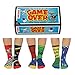 United Oddsocks Game Over Boîte de 6 chaussettes pour garçon Multicolore 30-39