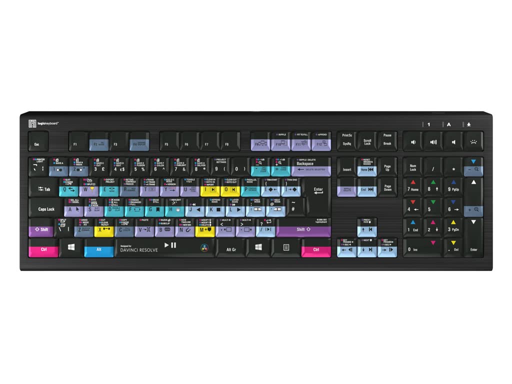 Logickeyboard Davinci Resolve Astra2 BL engl. PC Tastatur