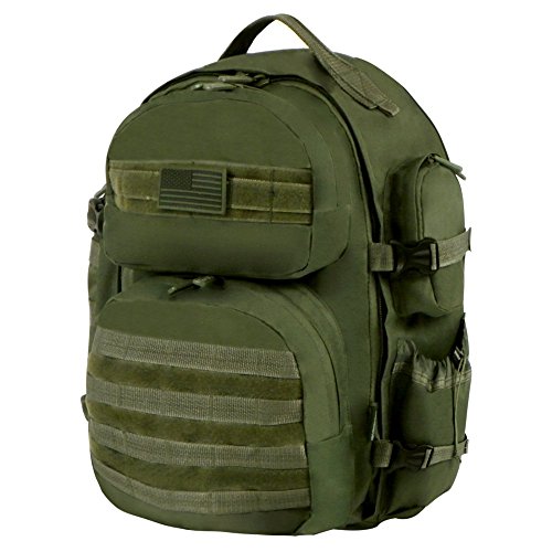East West U.S.A RT515 Tactical Molle Sport Military Assault Expandable Trekking Bag, Olive