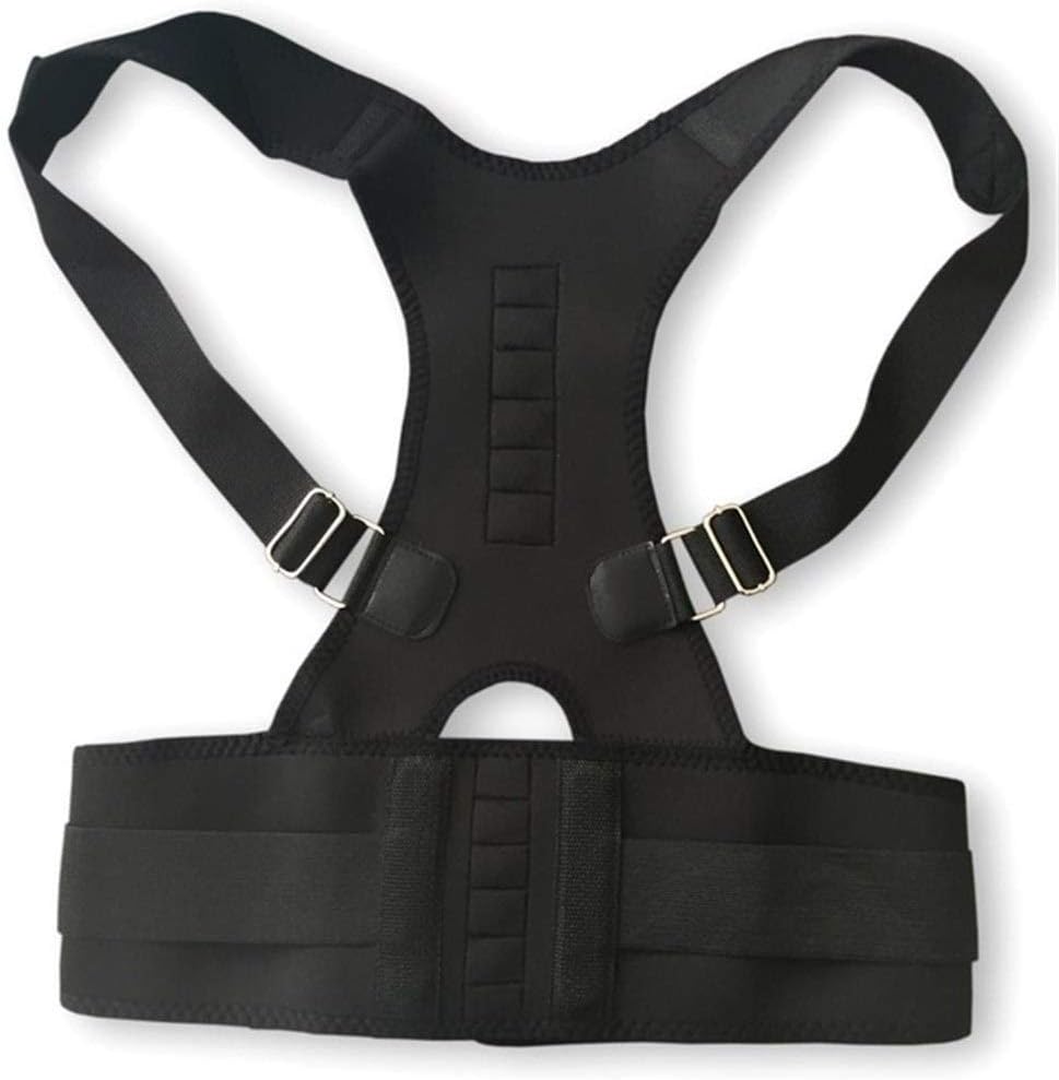 DSMYYXGS Magnetic Posture Corrector for Women Men Orthopedic Corset Back Support Belt Pain Back Brace Support Belt Magnets Therapy (Color : White, Size : X-Large)