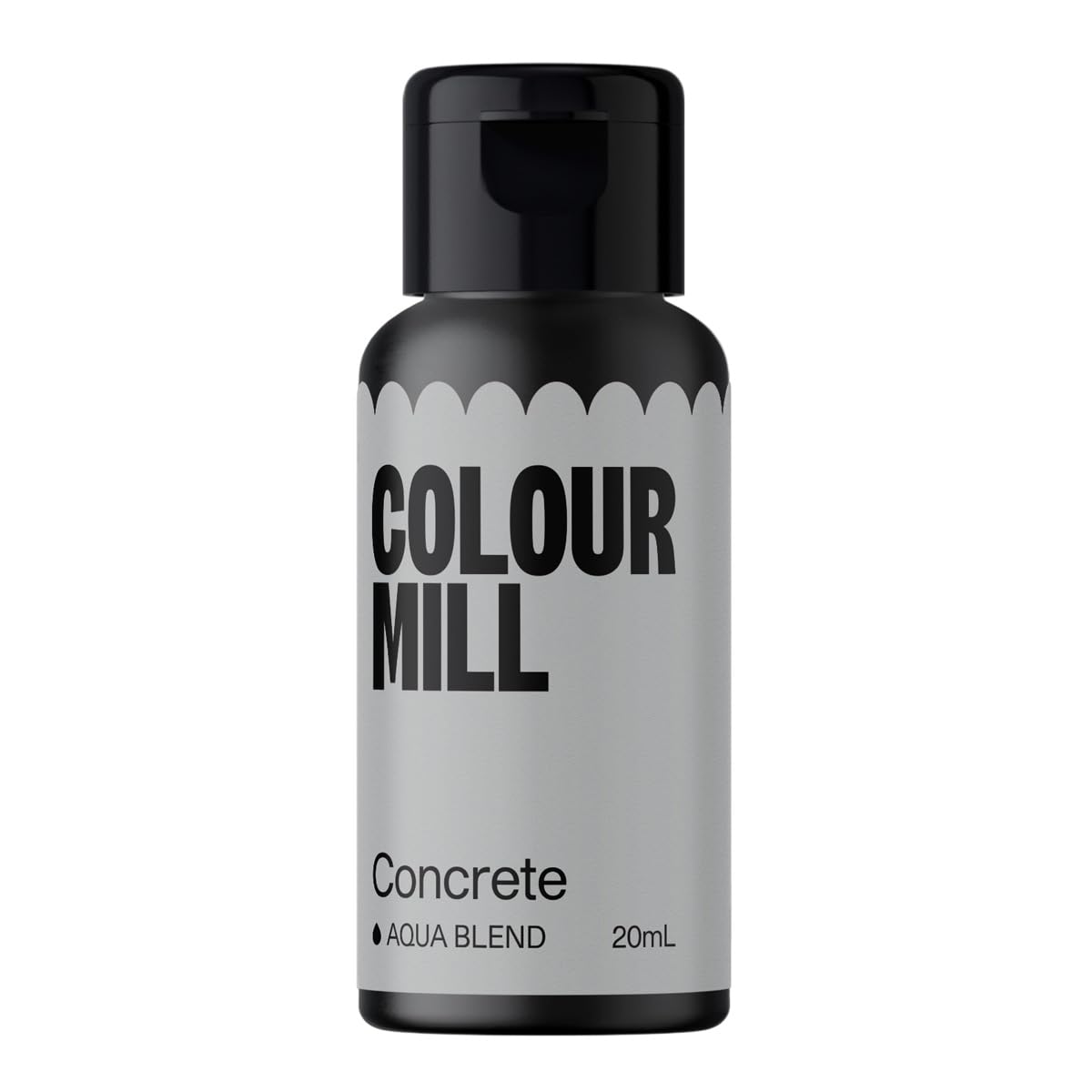 Colour Mill Aqua Blend Food Colouring Concrete: Next Generation Water Based Liquid Food Colours - 20 ml