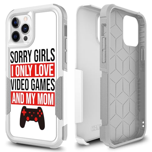 Candykisscase for iPhone 12 Pro, Unique Gamer Pattern Shock-Absorption Hard PC + Inner Silicone Hybrid Dual Layer Armor Defender Case for iPhone 12/12 Pro (Video Game Words) - image 1