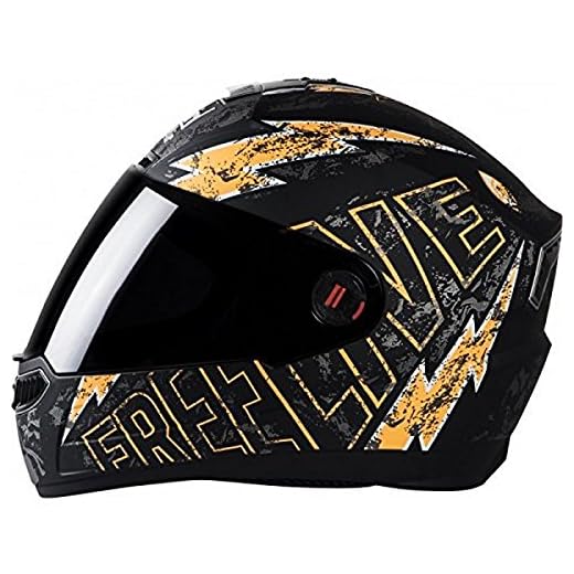 Steelbird SBA-1 Free Live Matt Black with Orange with Smoke visor,600mm