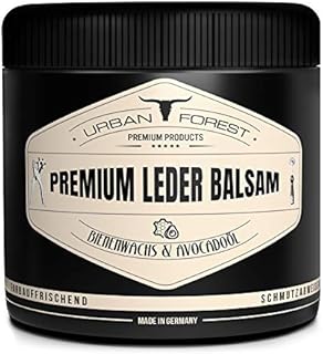 URBAN FOREST Lederpflege für Auto Möbel Jacke Motorradbekleidung Handtaschen Ledercouch Schuhe Sattel für Pferde Lederfett Premium Leder Balsam Bienenwachs & Avocado-Öl, Größe:500ml