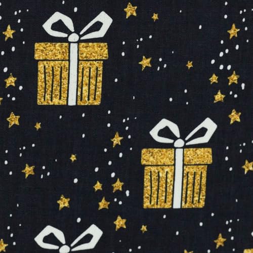 Baumwollstoff JOEL Weihnachtsmotive - Tannenbäume, Sterne, Rehe, Dots - gold - Meterware ab 50cm ? 100?% Baumwolle (Geschenke) für 5,75 EUR bei amazon.de Bild: Baumwollstoff JOEL Weihnachtsmotive - Tannenbäume, Sterne, Rehe, Dots - gold - Meterware ab 50cm ? 100?% Baumwolle (Geschenke) für 5,75 EUR bei amazon.de