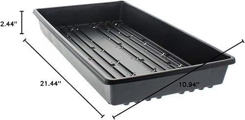 Miniatura 3 de Bandejas 1020 resistentes con agujeros, paquete de 20, para iniciador de semillas de propagación, germinación de plantas, plántulas, microverdes (20)