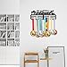 SUPERDANT Brazilian Jiu Jitsu Metal Holders for Display Sports Medal Holder BJJ UFC Personalised Award Black Metal Rack Wall Mounted Ribbon Lanyard Christmas Birthday Gift for Kids Athletes 15.75x6in