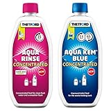 Thetford Set Camping WC-Chemie Aqua KEM Blue Concentrated+Aqua Rinse Concentrated