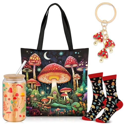 Paterr 4 Pcs Mushroom Gifts for Women, Mother's Day Mushroom Lover Gift for Mom Birthday...