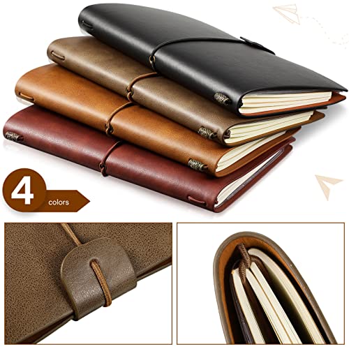 Sabary-8-Pack-Vintage-Travel-Notebooks-PU-Leather-Lined-Journals-Retro-Refillable-Travelers-Writing-Notebook-and-Card-Holders-for-Men-Women-472-x-787-Inch-80-Sheets-160-Pages