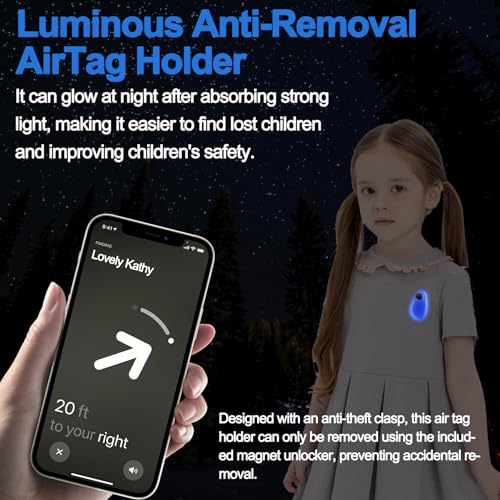 2 PACK Waterproof AirTag Holder for Kids, Hidden AirTag Holder with Safety Pin, Anti-Theft GPS Tracker Case for Baby, Clothes, Luggage, Pet, Doesn’t Dangle Anti-Removal(Luminous) 2 PACK Waterproof AirTag Holder for Kids, Hidden AirTag Holder with Safety Pin, Anti-Theft GPS Tracker Case for Baby, Clothes, Luggage, Pet, Doesn’t Dangle Anti-Removal(Luminous)